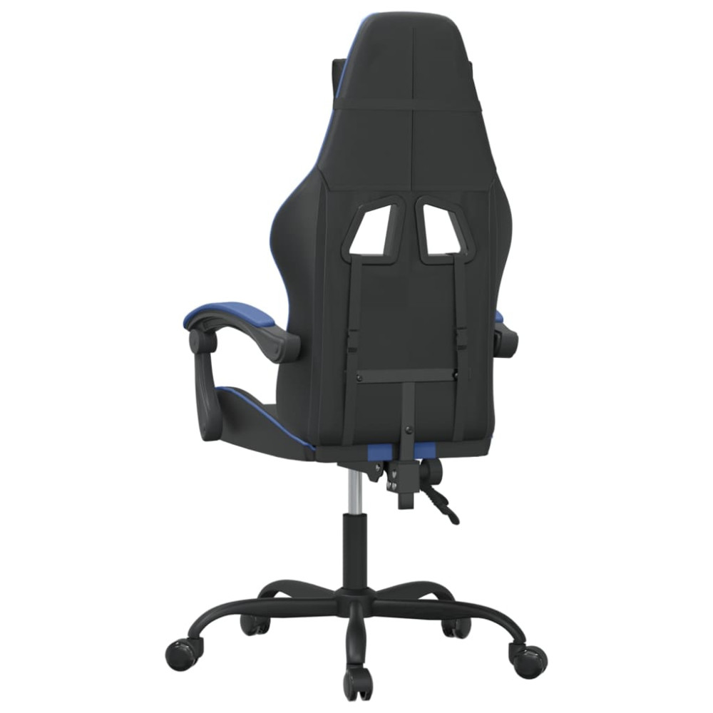 Produktbild för Gamingstol svart och blå konstläder