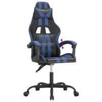 Produktbild för Gamingstol svart och blå konstläder