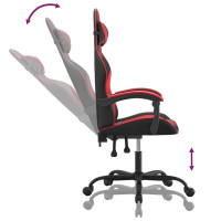 Produktbild för Gamingstol svart och röd konstläder
