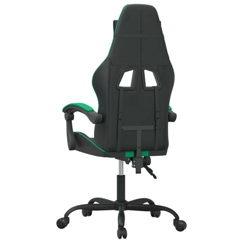 Produktbild för Gamingstol svart och grön konstläder
