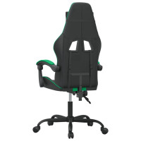 Produktbild för Gamingstol svart och grön konstläder