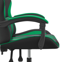 Produktbild för Gamingstol svart och grön konstläder