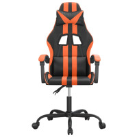 Produktbild för Gamingstol svart och orange konstläder