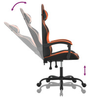 Produktbild för Gamingstol svart och orange konstläder