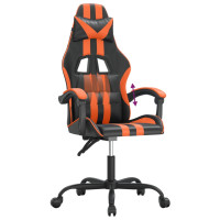 Produktbild för Gamingstol svart och orange konstläder