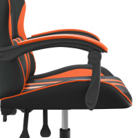 Produktbild för Gamingstol svart och orange konstläder