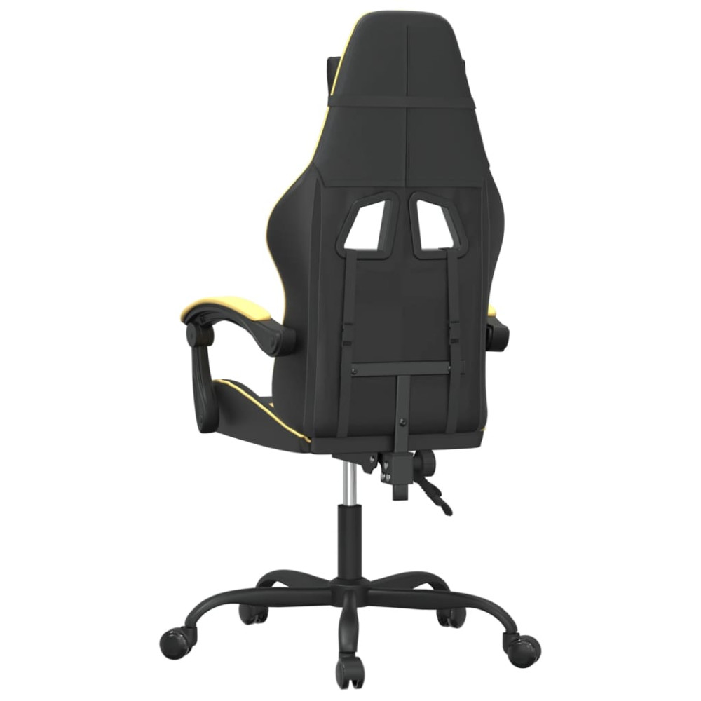 Produktbild för Gamingstol svart och guld konstläder