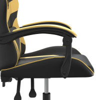 Produktbild för Gamingstol svart och guld konstläder