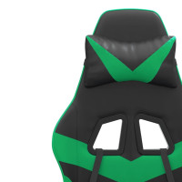 Produktbild för Gamingstol svart och grön konstläder