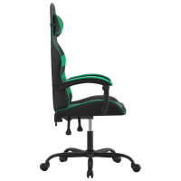 Produktbild för Gamingstol svart och grön konstläder