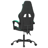 Produktbild för Gamingstol svart och grön konstläder