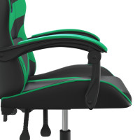 Produktbild för Gamingstol svart och grön konstläder