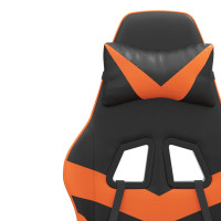 Produktbild för Gamingstol svart och orange konstläder