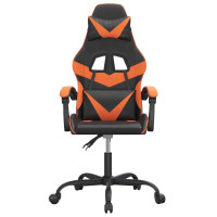 Produktbild för Gamingstol svart och orange konstläder
