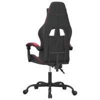 Produktbild för Gamingstol svart och vinröd konstläder