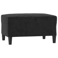 Produktbild för Fotpall svart 70x55x41 cm sammet