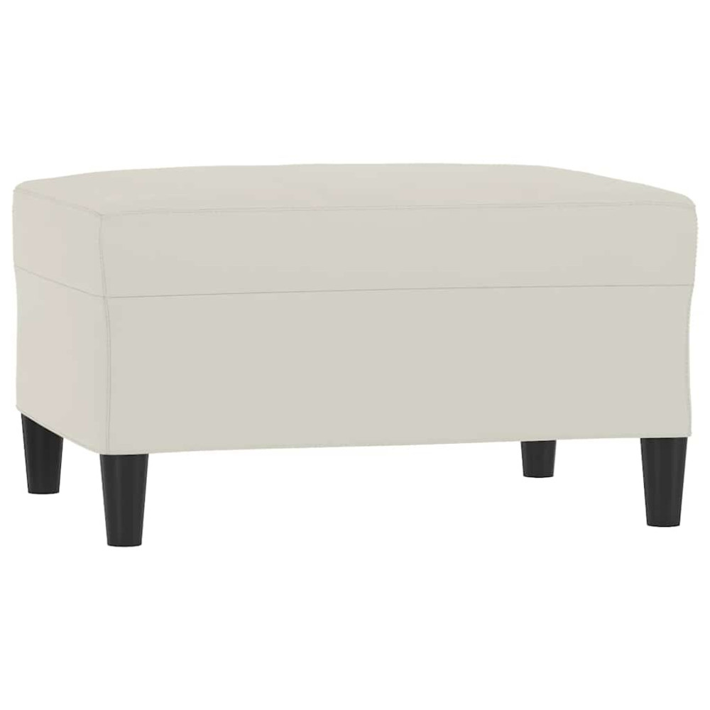 Produktbild för Fotpall gräddvit 70x55x41 cm sammet