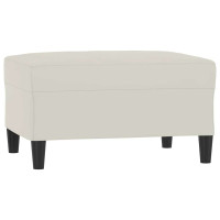 Produktbild för Fotpall gräddvit 70x55x41 cm sammet