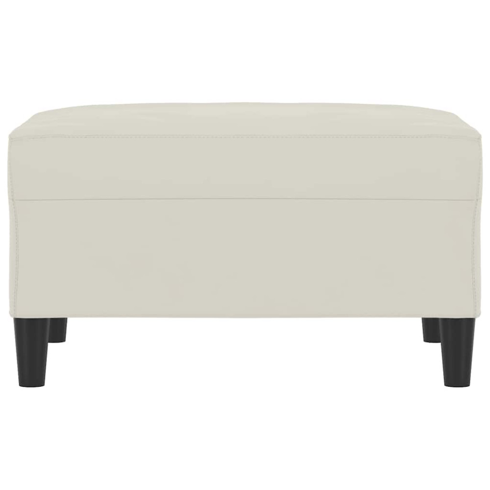Produktbild för Fotpall gräddvit 70x55x41 cm sammet