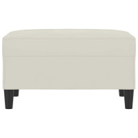 Produktbild för Fotpall gräddvit 70x55x41 cm sammet