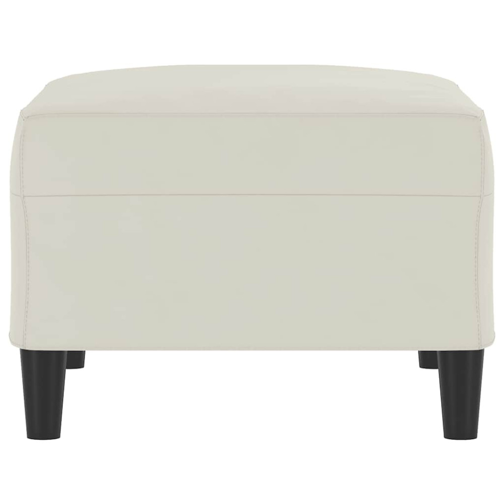 Produktbild för Fotpall gräddvit 70x55x41 cm sammet