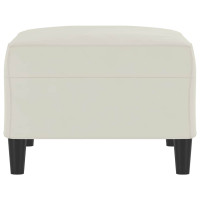 Produktbild för Fotpall gräddvit 70x55x41 cm sammet