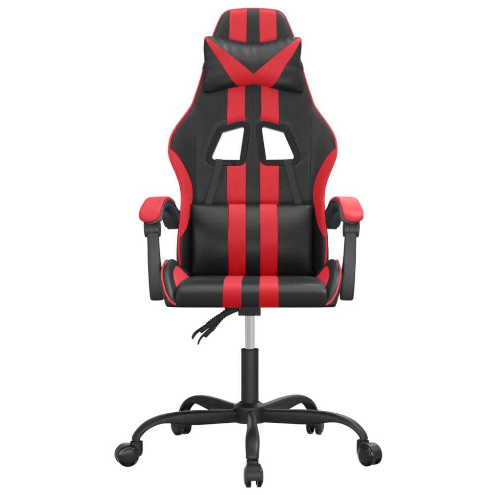 Produktbild för Gamingstol svart och röd konstläder