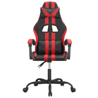 Produktbild för Gamingstol svart och röd konstläder