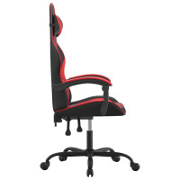 Produktbild för Gamingstol svart och röd konstläder