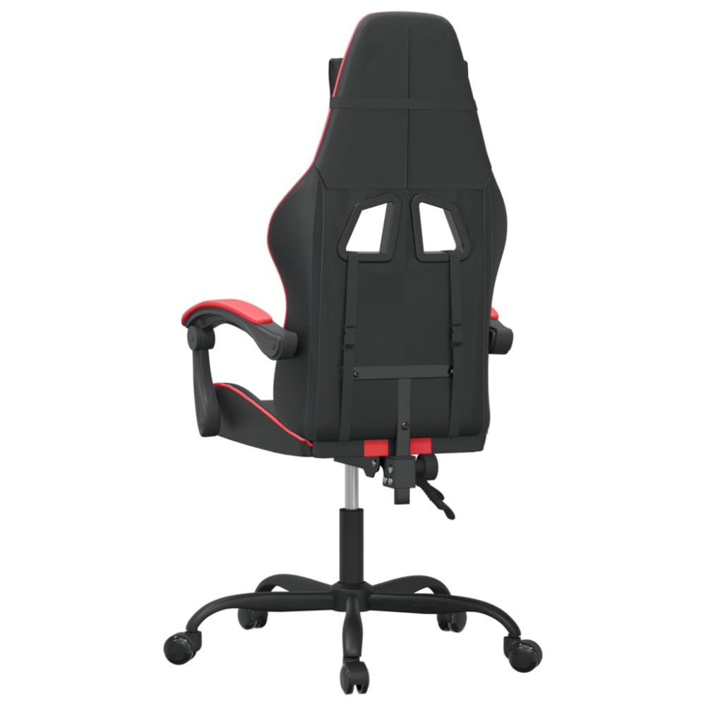 Produktbild för Gamingstol svart och röd konstläder