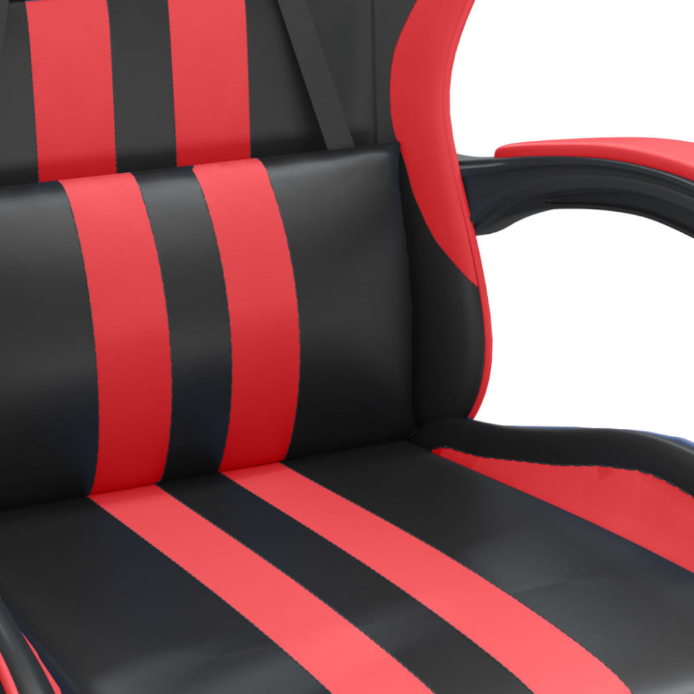 Produktbild för Gamingstol svart och röd konstläder