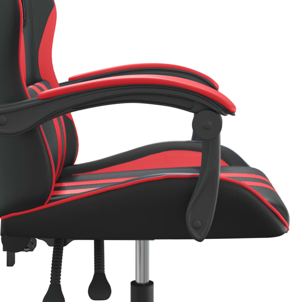 Produktbild för Gamingstol svart och röd konstläder