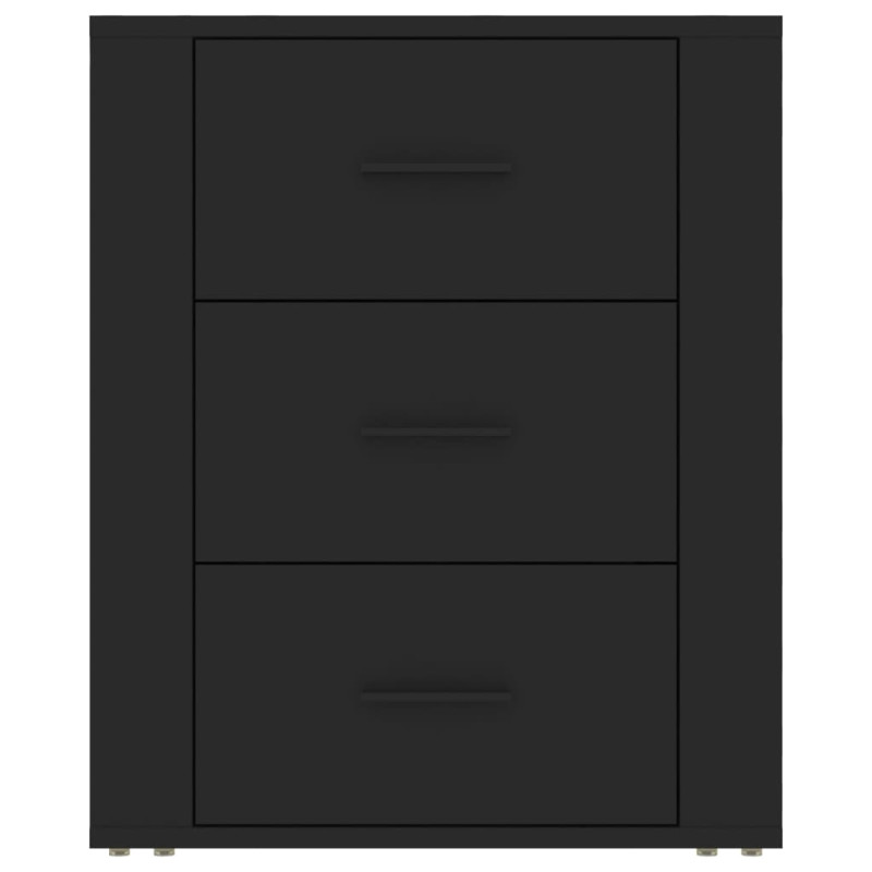 Produktbild för Sängbord svart 50x36x60 cm konstruerat trä
