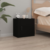 Produktbild för Väggmonterade sängbord 2 st svart 50x30x47 cm