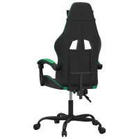 Produktbild för Gamingstol svart och grön konstläder
