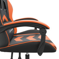 Produktbild för Gamingstol svart och orange konstläder