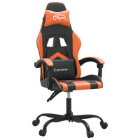 Produktbild för Gamingstol svart och orange konstläder
