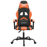 Produktbild för Gamingstol svart och orange konstläder