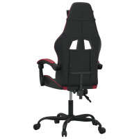 Produktbild för Gamingstol svart och vinröd konstläder