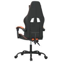 Produktbild för Snurrbar gamingstol svart och orange konstläder