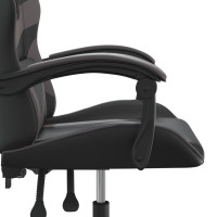 Produktbild för Snurrbar gamingstol svart och grå konstläder