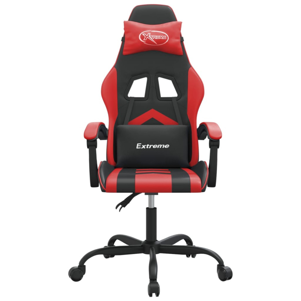 Produktbild för Gamingstol svart och röd konstläder