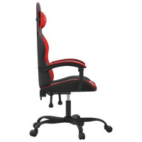 Produktbild för Gamingstol svart och röd konstläder
