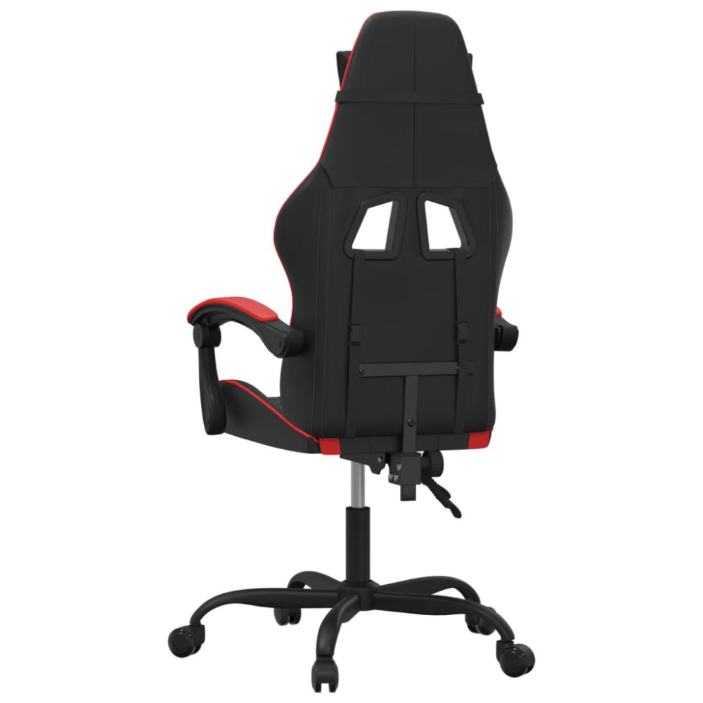 Produktbild för Gamingstol svart och röd konstläder