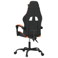 Produktbild för Snurrbar gamingstol svart och orange konstläder