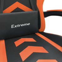 Produktbild för Snurrbar gamingstol svart och orange konstläder