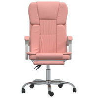 Produktbild för Kontorsstol rosa konstläder
