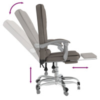 Produktbild för Kontorsstol med massage taupe tyg