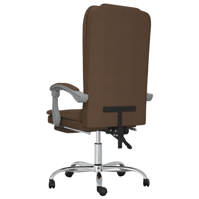 Produktbild för Kontorsstol med massage brun tyg
