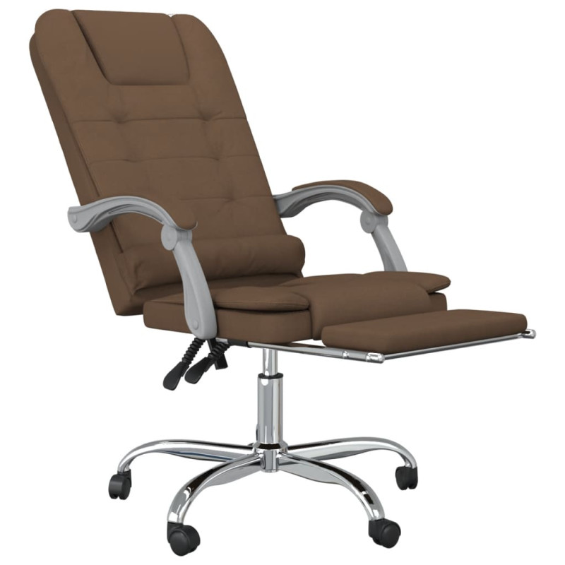 Produktbild för Kontorsstol med massage brun tyg